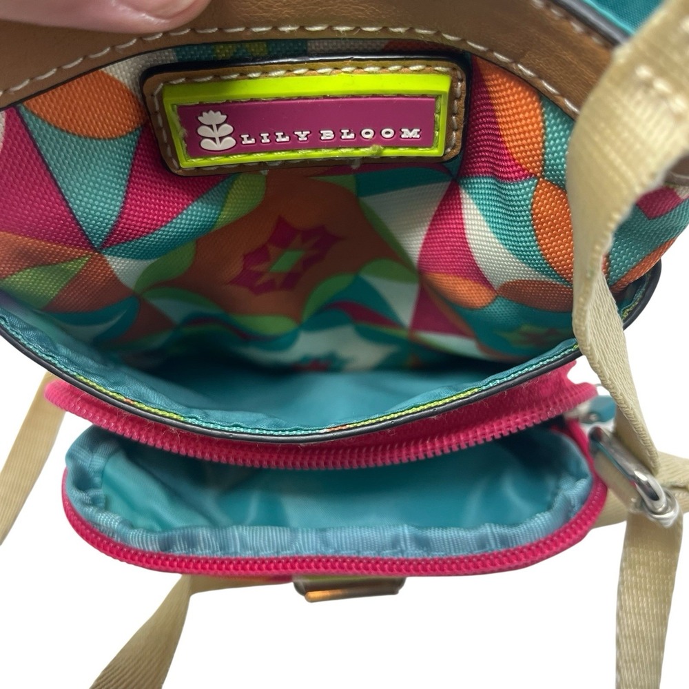 Lily Bloom Multicolor Geometric Mini Crossbody  Eco Friendly Recycled Fabric - Picture 5 of 8